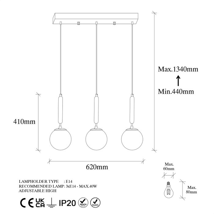 Opviq Lámpara de Araña Oro Brillante con Cuerpo de Metal y Cristal